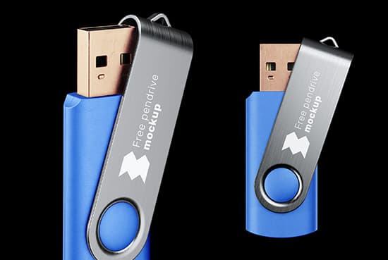 Free pendrive mockup