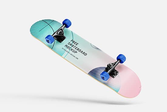 Free skateboard mockup