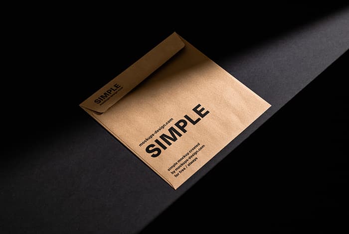Kraft paper envelope mockup