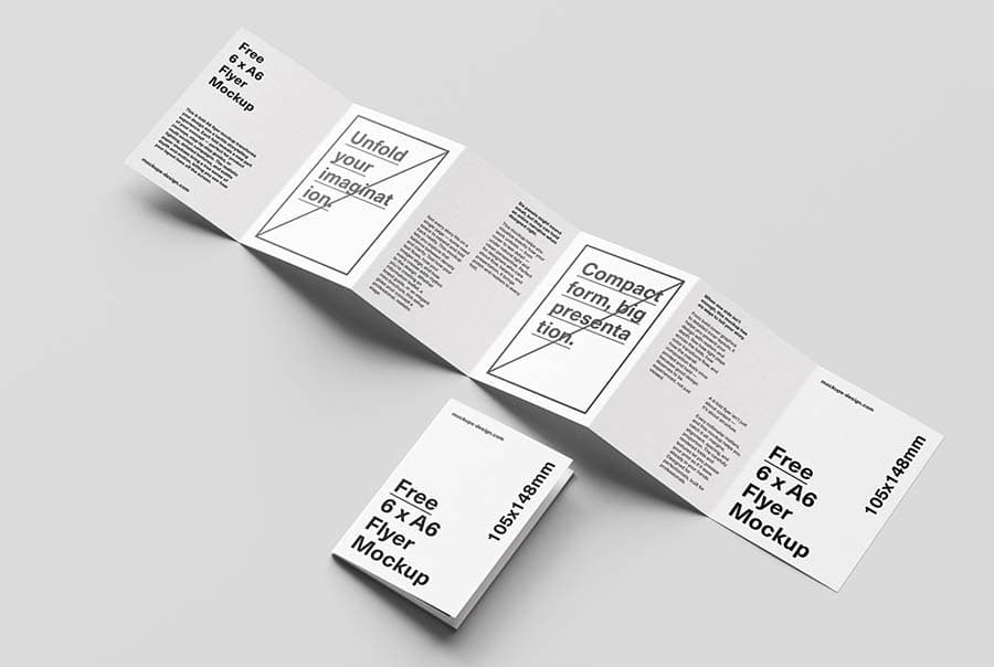 Elegant accordeon flyer mockup