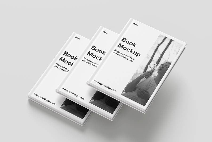 Elegant hardcover book mockup