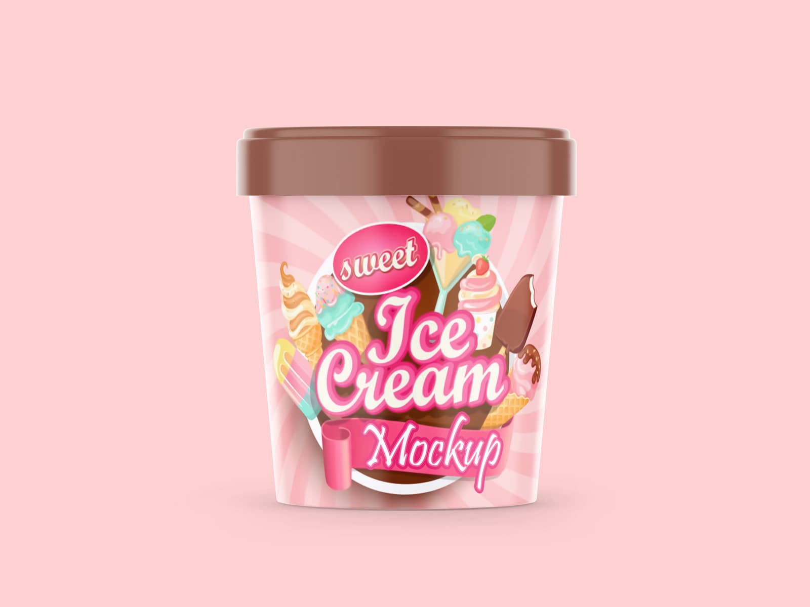 Free ice cream cup mockup