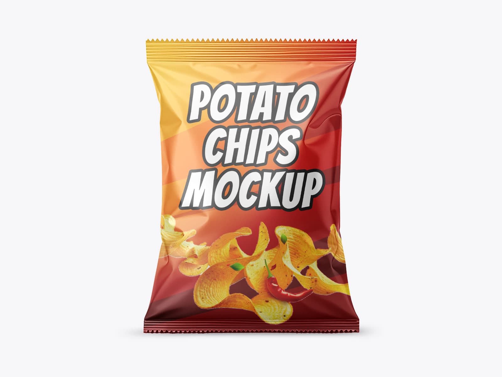 Free matte snack packaging pouch mockup
