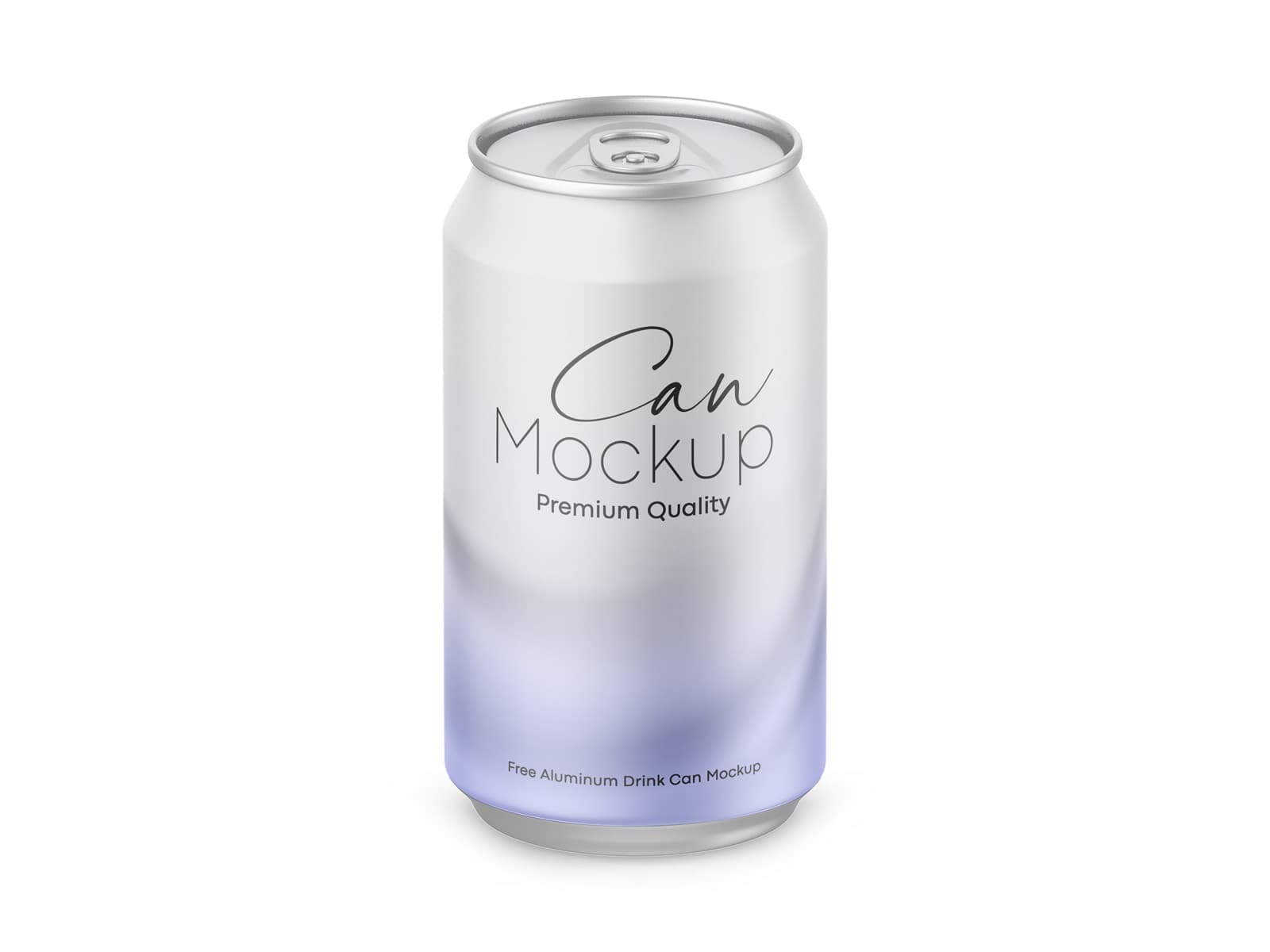 Free matte soda can mockup
