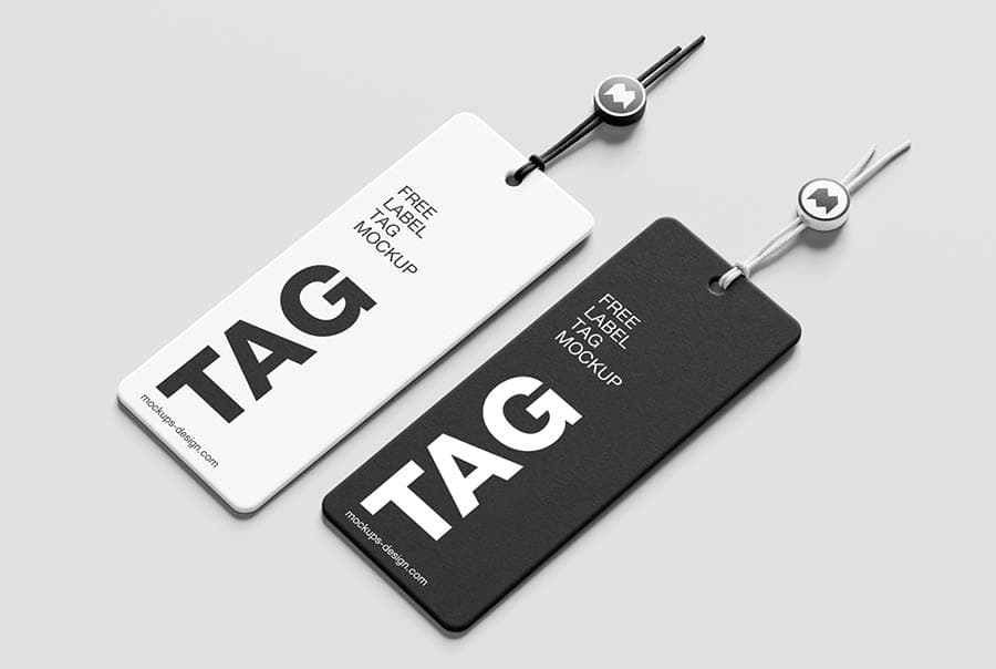 Minimal label tag mockup