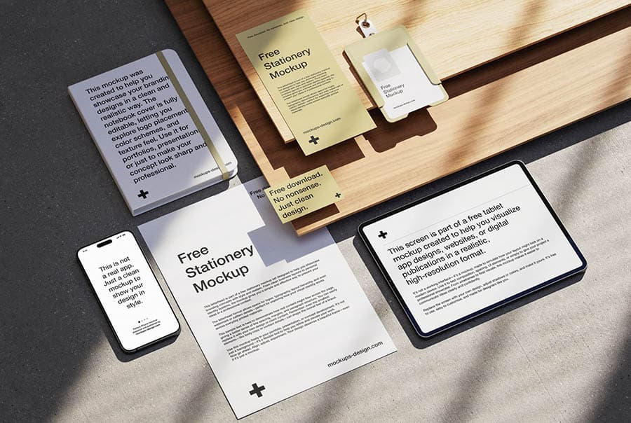 Modern stationery mockup