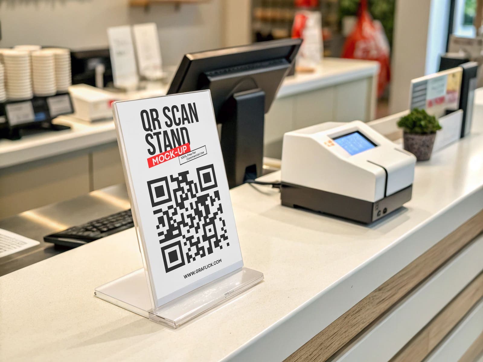 Free QR Code Mockup