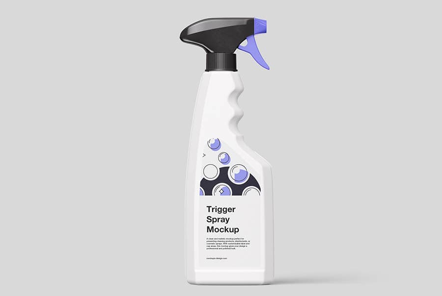 Realistic trigger spray mockup
