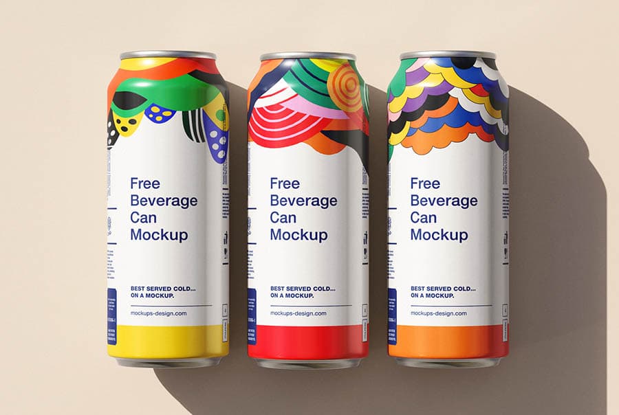 Sleek aluminium beverage can mockup