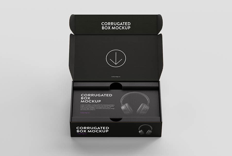 Versatile corrugated box mockup