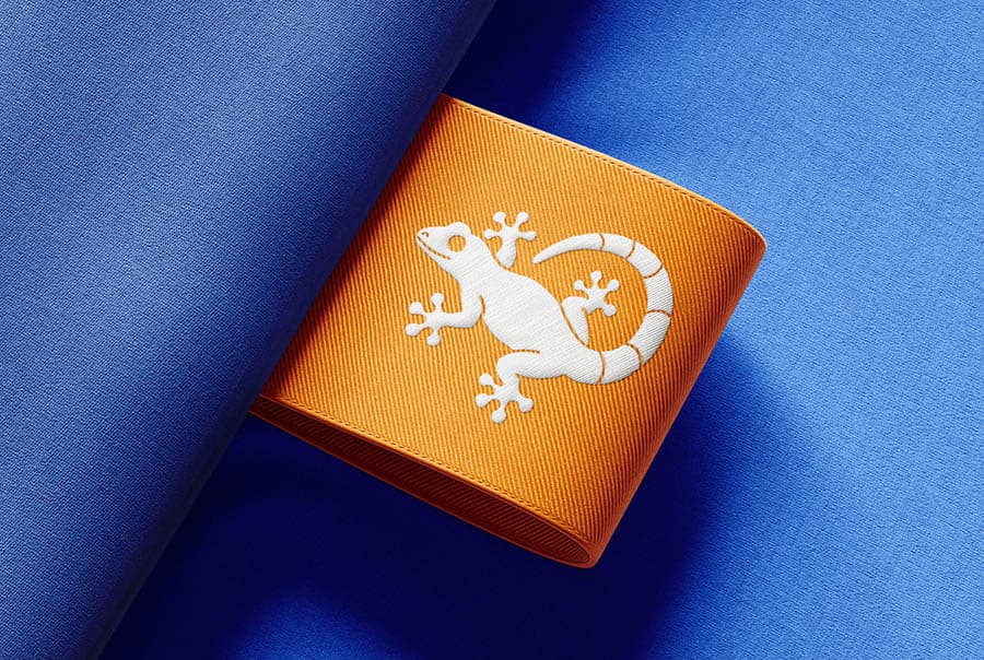 Woven clothing label mockup
