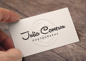 Embossed Business Card MockUp
