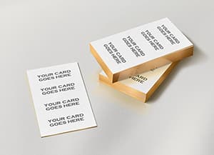 Gold Edge Business Cards MockUp