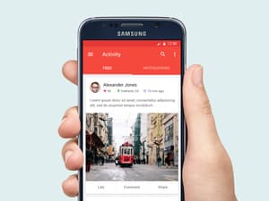 Samsung Galaxy S6 in Hand MockUp