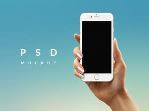iPhone 6 in Hand MockUp
