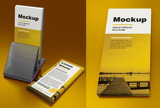 DL leaflet holder mockup