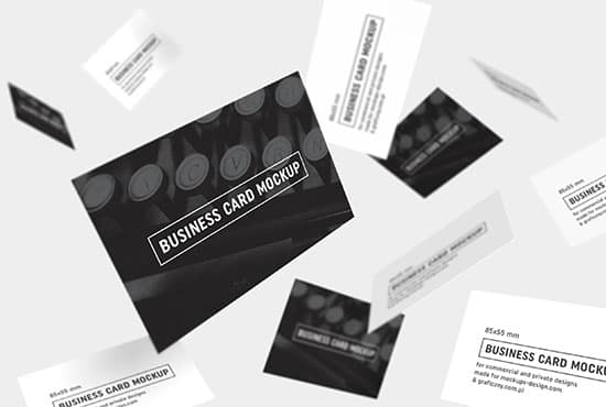 Business cards mockup / 85×55 mm