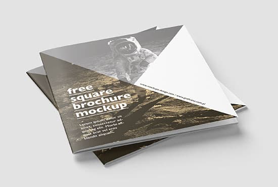 Square brochure mockup