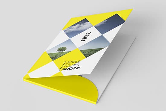 Free simple folder mockup