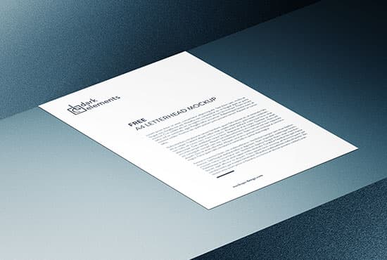 Dark Elements / A4 paper mockup