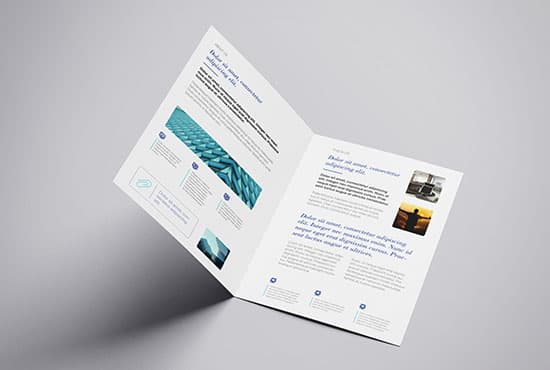 Free A4 bifold Mockup