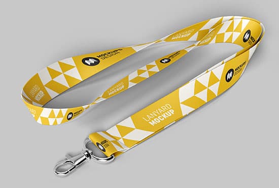 Free lanyard mockup