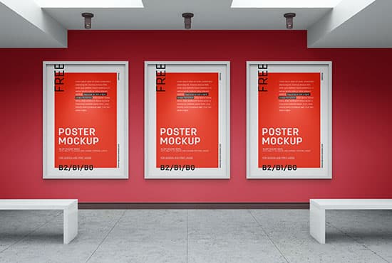 Free art gallery mockup