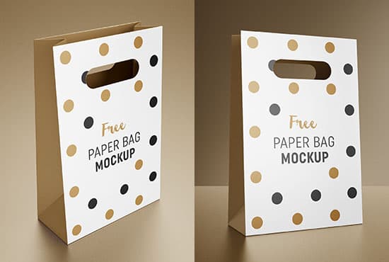 Free gift bag mockup