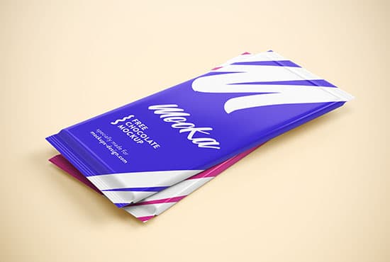 Free chocolate mockup