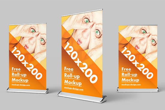 Free roll-up mockup / 120×200 cm