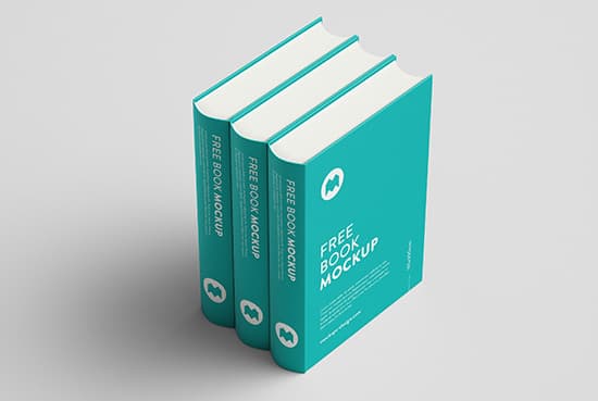 Free thick book mockup