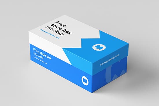 Free shoe box mockup