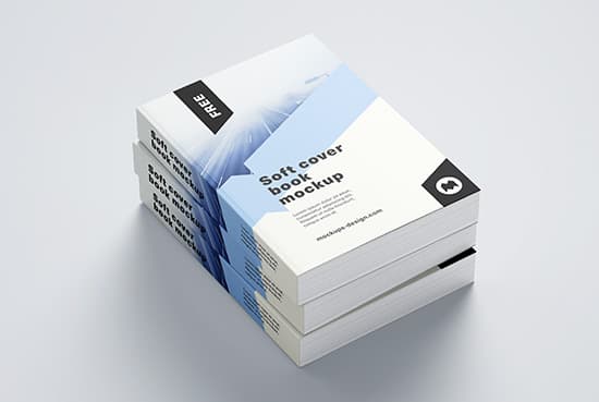 Free softcover book mockup
