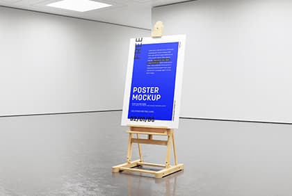 Free gallery easel mockup