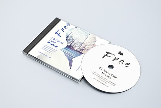 Free CD jewel case mockup