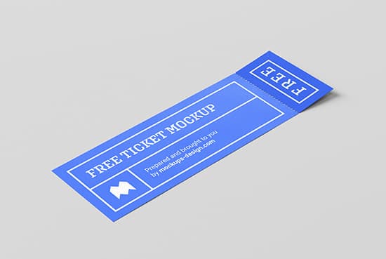 Free ticket mockup