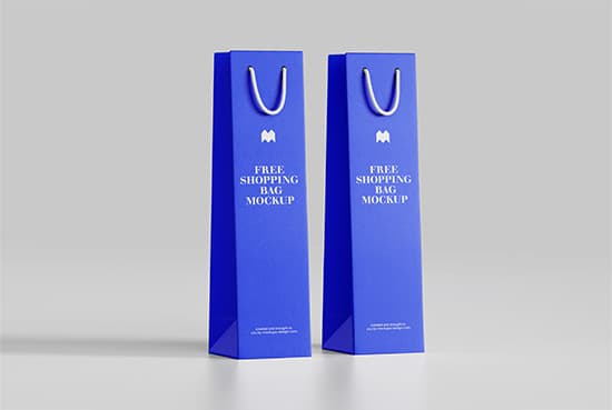Free wine bag mockup