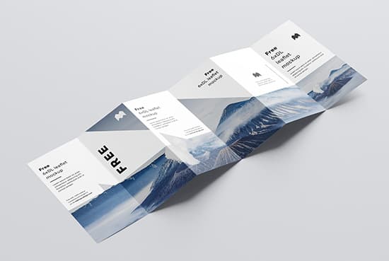 Free 6xDL leaflet mockup