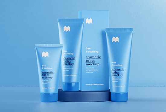 Free cosmetic tubes mockup