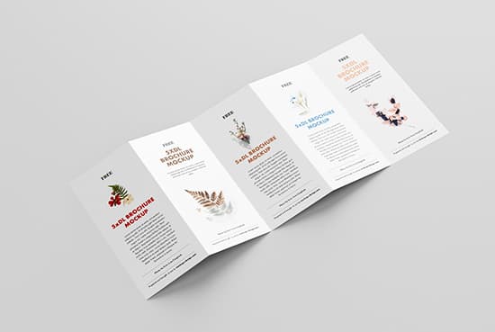 Free 5xDL leaflet mockup