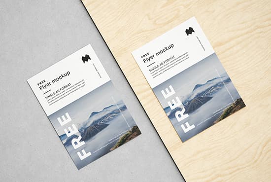 Free A5 flyer mockup