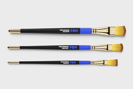 Free paint brushes mockup