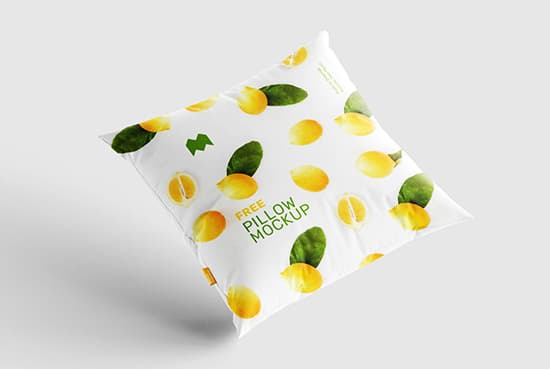 Free square pillow mockup