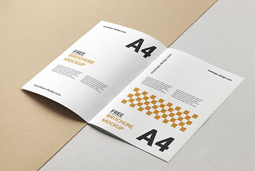 Minimalistic and clean A4 brochure mockup