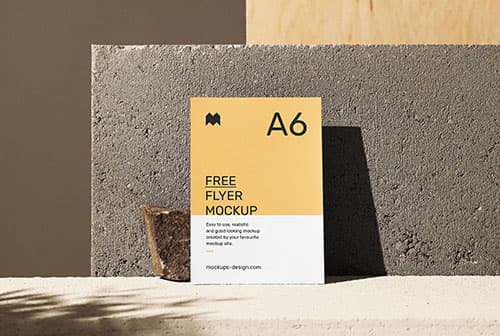 Free single flyer scene mockup