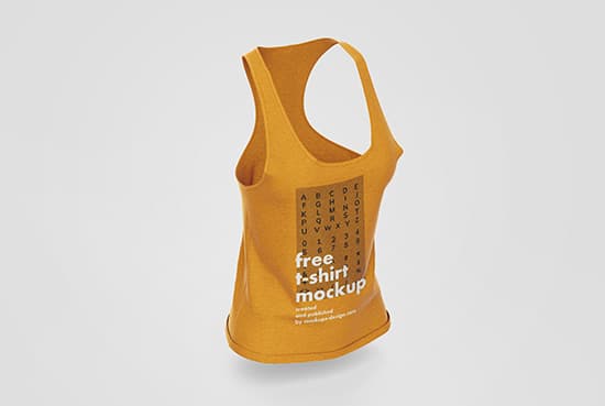 Womens sleeveless t-shirt mockup