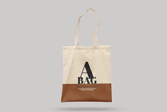 Hanging tote bag mockup