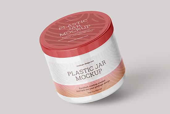 Plastic jar mockup