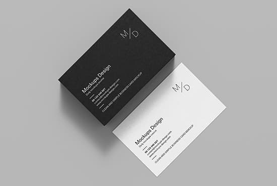 Clean business cards mockup
