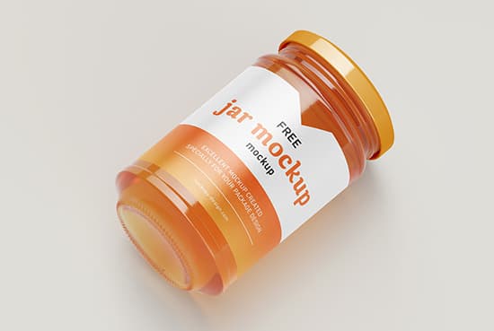 Free honey jar mockup